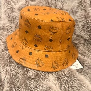 MCM Tangerine Logo Bucket Hat